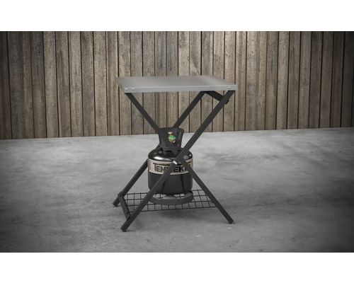 Réchaud de camping avec plateau et bouteille de gaz