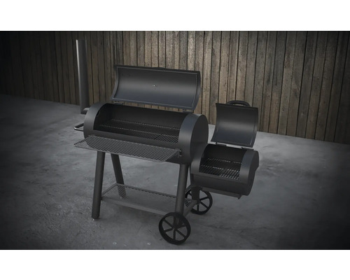 Gril chariot avec roues et surface de rangement