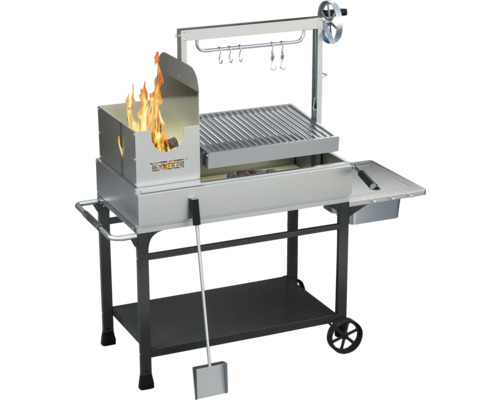 Tenkoker Grill mit Feuerkorb und Grillrost