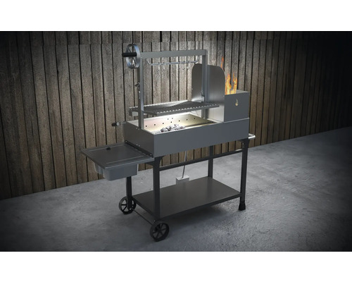 Grillwagen mit Grillfläche und Ablagefläche