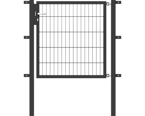 Stabgitter-Einzeltor ALBERTS Flexo 100 x 100 cm inkl. Pfosten 6 x 6 cm anthrazit