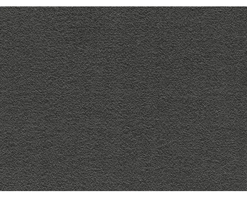 Moquette Shaggy Feliz gris foncé FB96 largeur 500 cm (au mètre) Gros plan d''une surface noire texturée.