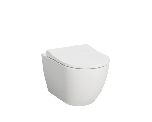 Wand-WC Set VitrA Mia Tiefspüler ohne Spülrand weiß glänzend mit antibakterieller VitrA Hygiene Glasur und WC-Sitz 7510B003-6288 Wand-WC Set VitrA Mia Tiefspüler ohne Spülrand weiß glänzend mit antibakterieller VitrA Hygiene Glasur und WC-Sitz 7510B003-6288