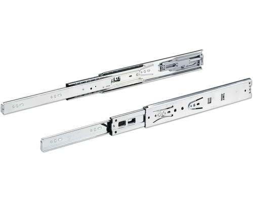 Zwei Schubladenauszüge aus Metall