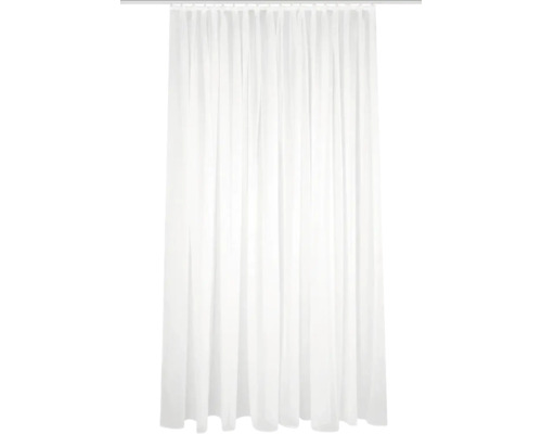 Vorhang mit Faltenband Sablio uni weiss leicht schimmernd 120x450 cm