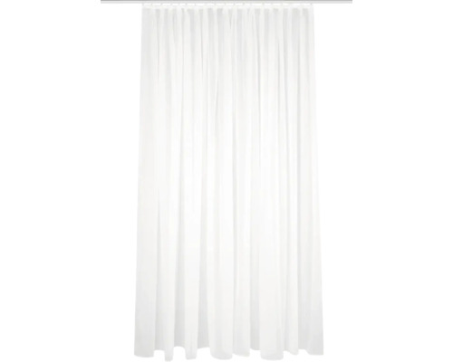 Vorhang mit Faltenband Sablio uni weiss leicht schimmernd 145x300 cm