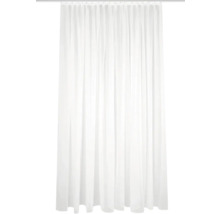 Rideau avec galon fronceur Sablio uni blanc légèrement scintillant 160x450 cm