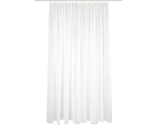 Rideau avec galon fronceur Sablio uni blanc légèrement scintillant 160x450 cm Rideau en tissu léger