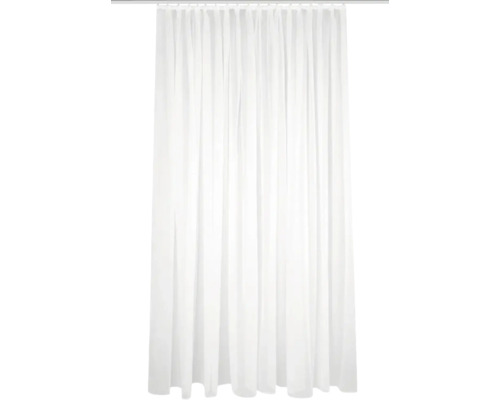 Vorhang mit Faltenband Sablio uni weiss leicht schimmernd 175x600 cm
