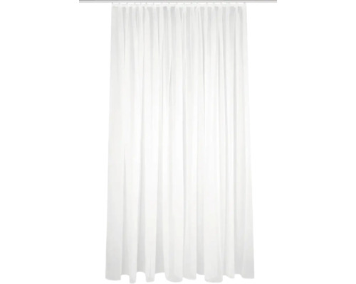 Vorhang mit Faltenband Sablio uni weiss leicht schimmernd 225x300 cm