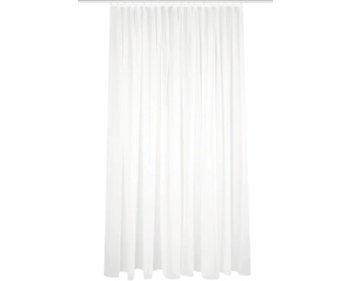 Rideau avec galon fronceur Sablio uni blanc légèrement scintillant 225x450 cm Panneau japonais blanc en tissu