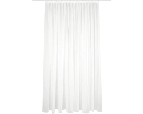 Vorhang mit Faltenband Sablio uni weiss leicht schimmernd 245x450 cm