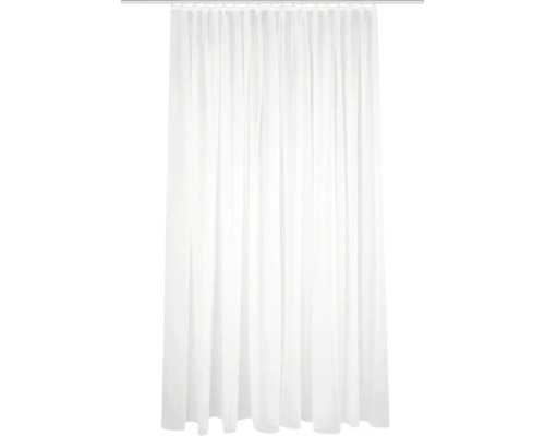 Vorhang mit Faltenband Sablio uni weiss leicht schimmernd 245x600 cm