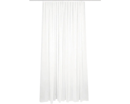 Rideau avec ruban de rideau Flamio blanc 450x145 cm