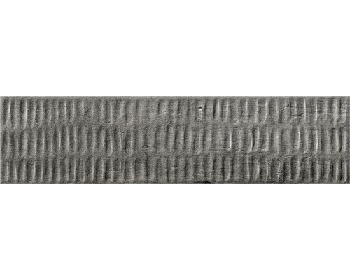 Feinsteinzeug Wandfliese LAGOON Dekor anthracite BxLxS 6x24.6x0.85 cm