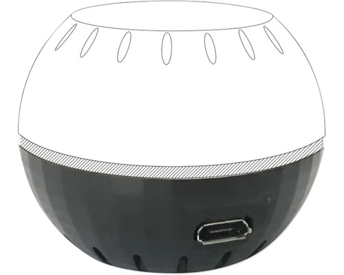 Lampe ronde avec port USB