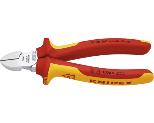 Pince coupante diagonale Knipex chromée 160 mm