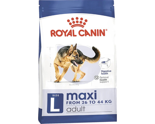Nourriture pour chiens Royal Canin Maxi Adult, 15 kg Aliment sec pour chien Royal Canin Maxi Adult pour chiens de 26 à 44 kilogrammes