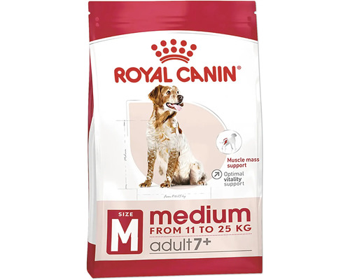 Aliment pour chien Royal Canin médium Adulte 7+, 4 kg Aliment sec Royal Canin pour chiens de taille moyenne de plus de 7 ans au poulet, 11 à 25 kilogrammes