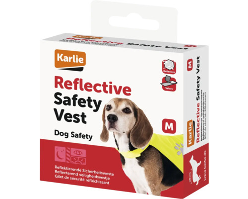 Karlie Reflektierende Sicherheitsweste für Hunde in der Verpackung