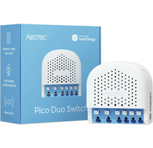 Interrupteur Aeotec Pico Duo avec le logo Works with SmartThings