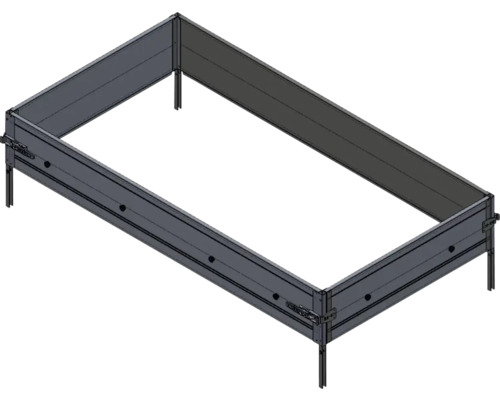 Rehausse de ridelle Humbaur 2050 x 1095 x 300 mm pour remorques Startrailer Cadre de potager surélevé pour le jardin