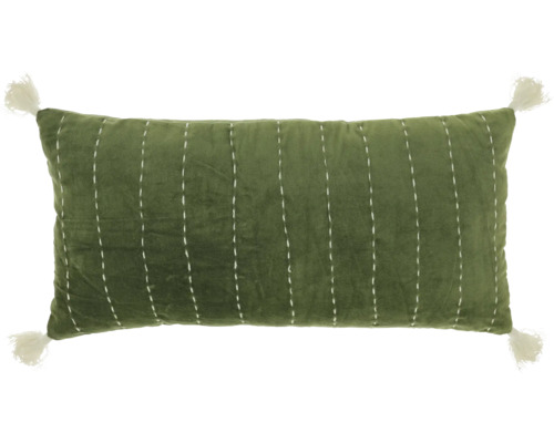 Coussin décoratif Lennart vert 30x60 cm