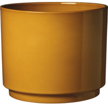 Pot de fleurs jaune en céramique