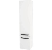 Armoire suspendue blanche avec deux portes et poignées