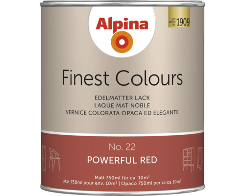 Alpina Finest Colours Lack powerful red 750 ml Alpina Finest Colours Lackdose, Inhalt 750 ml