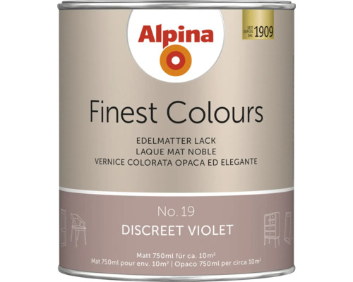 Alpina Finest Colours Lack discret violet 750 ml Alpina Finest Colours Lackfarbe, Nummer 19 Discreet Violett, 750ml Dose