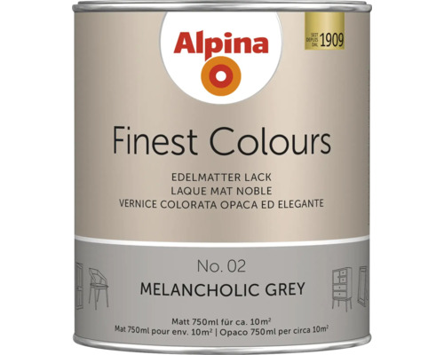 Alpina Finest Colours Lack melancholic grey 750 ml Alpina Finest Colours Lack Melancholic Grey Dose
