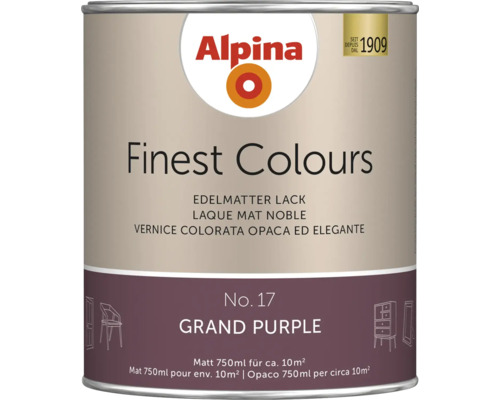 Alpina Finest Colours Lack grand purple 750 ml Alpina Finest Colours Lackfarbe, Grand Purple, 750 ml Dose