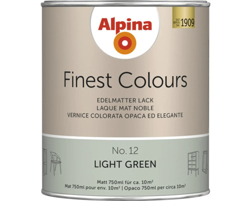 Alpina Finest Colours Lack light green 750 ml