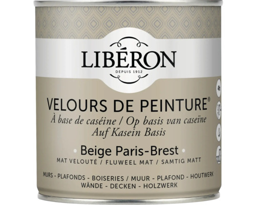 Wandfarbe Velours de Peinture beige paris-brest 0,5 l Liberon Velours de Peinture Farbdose für Wände, Decken und Holzwerk