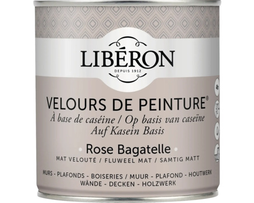 Wandfarbe Velours de Peinture rosa bagatelle 0,5 l Liberon Samtmatte Farbe Rose Bagatelle für Wände, Decken und Holzwerk in einer Dose