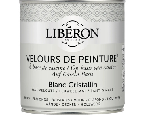 Peinture murale Velours de Peinture Blanc Cristallin 0.5 l