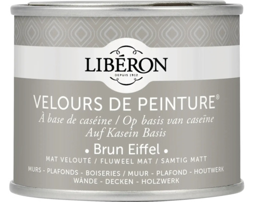 Wandfarbe Velours de Peinture braun eiffel 125 ml Farbeimer mit matter Wandfarbe auf Kaseinbasis von Libéron