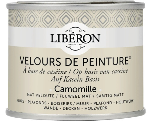Peinture murale Velours de Peinture Camomille 125 ml Peinture à base de caséine pour murs, plafonds et boiseries en pot