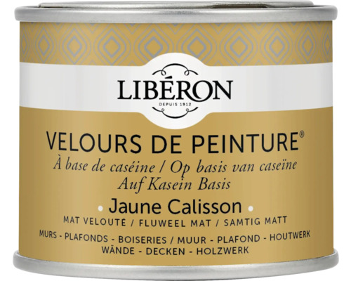 Wandfarbe Velours de Peinture gelb calisson 125 ml Libéron Velours de Peinture Farbdose, geeignet für Wände, Decken und Holzwerk