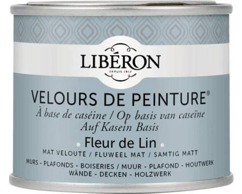 Wandfarbe Velours de Peinture flachsblume 125 ml Farbe auf Kaseinbasis für Wände, Decken und Holzwerk