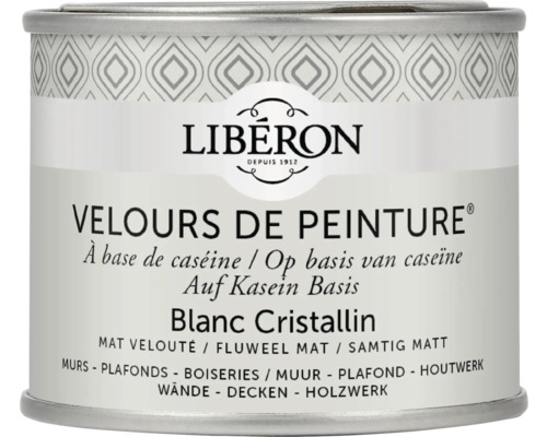 Wandfarbe Velours de Peinture weiss kristallin 125 ml Liberon Samtige Farbe auf Kaseinbasis für Wände, Decken und Holzwerk