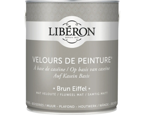 Wandfarbe Velours de Peinture braun eiffel 2,5 l Farbeimer mit matter Farbe für Wände, Holz und Decken