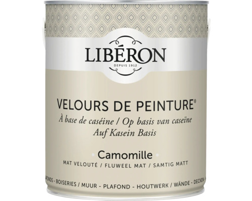 Wandfarbe Velours de Peinture velours de peinture camomille 2,5 l Liberon Velours de Peinture Farbe auf Kaseinbasis, Kamille