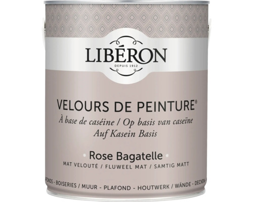 Wandfarbe Velours de Peinture rosa bagatelle 2,5 l Liberon Farbe auf Kaseinbasis Rose Bagatelle
