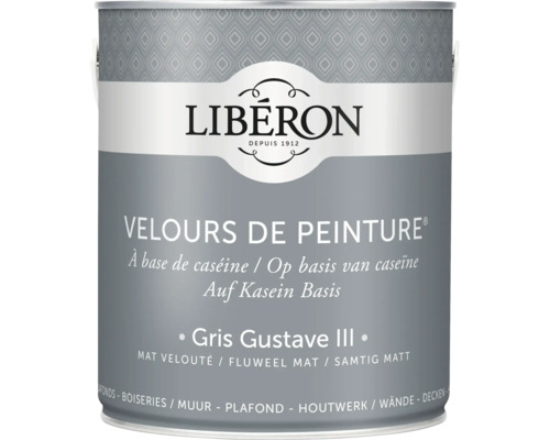 Peinture murale Velours de Peinture Gris Gustave III 2.5 l