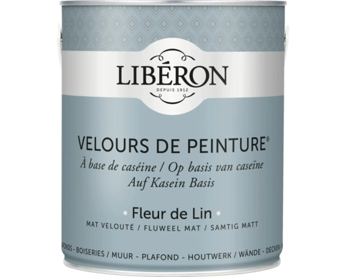 Wandfarbe Velours de Peinture flachsblume 2,5 l Farbe auf Kaseinbasis von Libéron in Leinenblütenfarbe