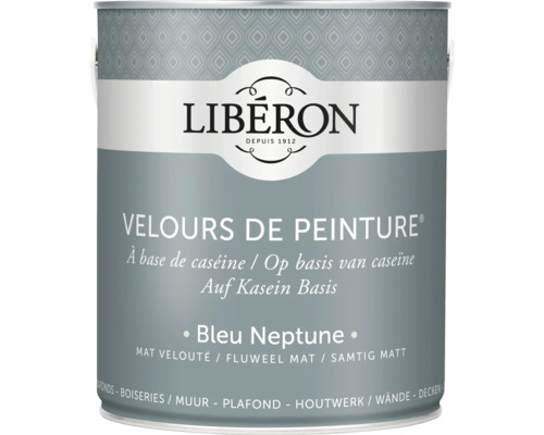 Wandfarbe Velours de Peinture blau neptun 2,5 l Liberon Velours de Peinture Farbeimer
