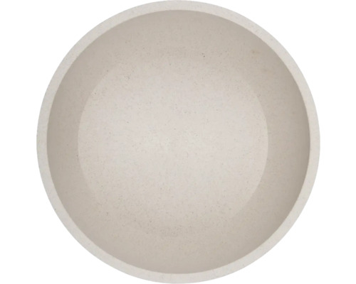 Vue de dessus d''une jardinière ronde en terre cuite