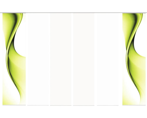 Flächenvorhang Home Fashion Easton apfelgrün 60x245 cm 6er-Set